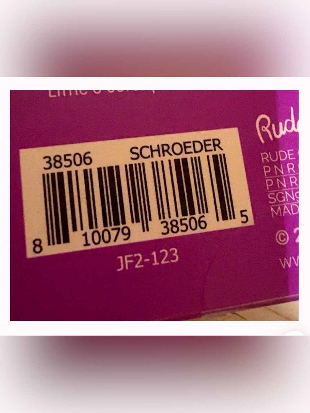 Rude x Peanuts Schroeder Press-On Nail Kit Purple Music Nails NIB - Picture 4 of 4